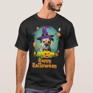 Camiseta Feliz Halloween Frontera Terrible Calabaza de perr