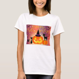 Camiseta Feliz Halloween Funny Bright Pumpkins Fiesta