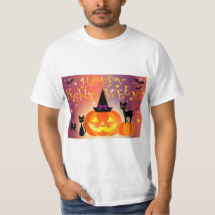 Camiseta Feliz Halloween Funny Bright Pumpkins Fiesta