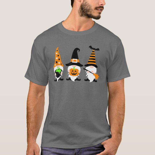 Camiseta Feliz Halloween Funny Gnomes Calabaza Halloween (Anverso)
