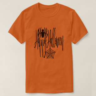 Camiseta Feliz Halloween Funny Scary Spider Cobweb