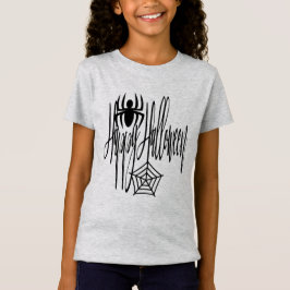 Camiseta Feliz Halloween Funny Scary Spider Cobweb