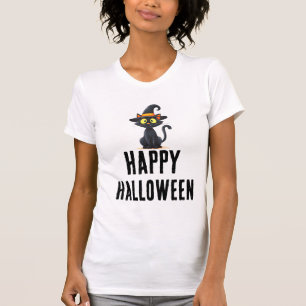 Camiseta Feliz Halloween Gato Camiseta Felina Es