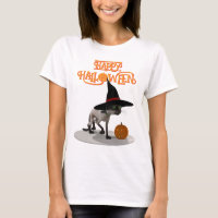 Feliz Halloween. Gato con el gorra de bruja
