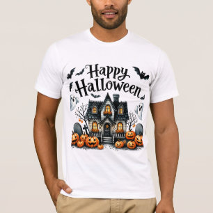 Camiseta Feliz Halloween Ghost Pumpkin leyendo disfraces de