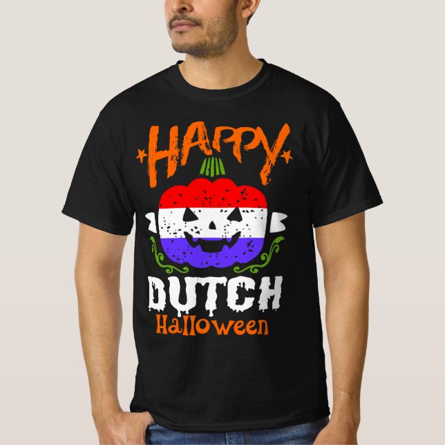 Camiseta Feliz Halloween holandés (Anverso)