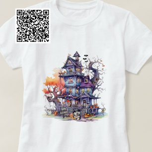 Camiseta Feliz Halloween Husky Bruja Y Famosos Amigos