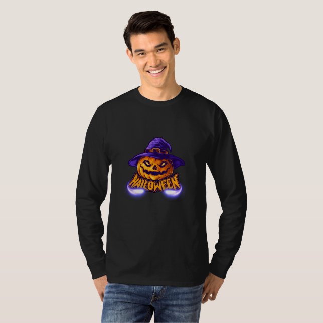 Camiseta Feliz Halloween Jack Espantoso (Anverso completo)