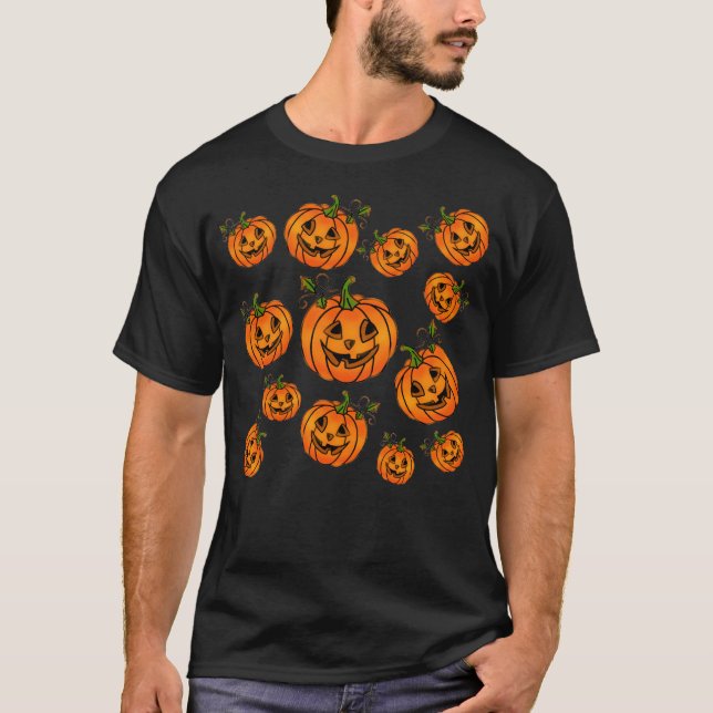 Camiseta Feliz Halloween | jack-o-lantern | calabaza (Anverso)