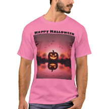 Feliz Halloween Jack O Lantern Sunset T-Shirt