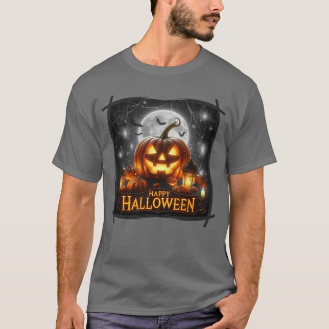 Camiseta Feliz Halloween Jack y Lantern (Anverso)