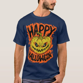 Camiseta Feliz Halloween JackoLantern Calabaza abajo