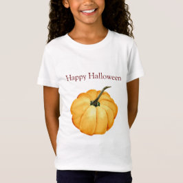 Camiseta Feliz Halloween linda calabaza naranja