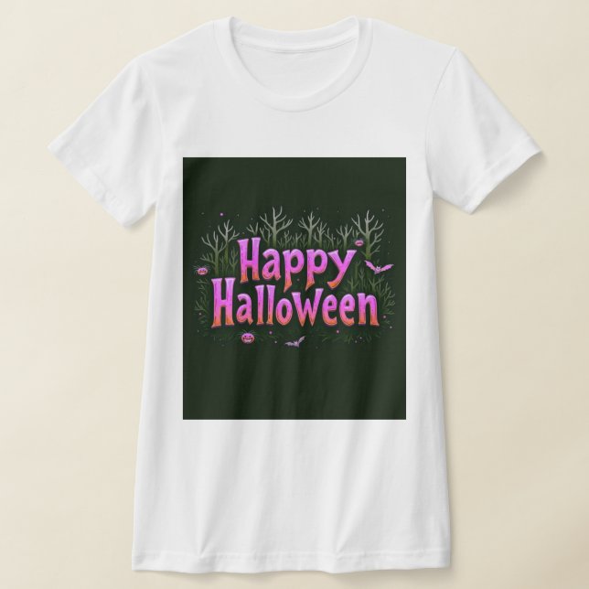 Camiseta Feliz Halloween luminoso (Distribución)