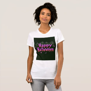 Camiseta Feliz Halloween luminoso
