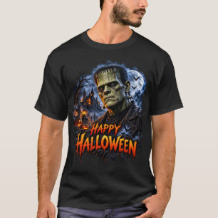 Camiseta Feliz Halloween Monstruo de Frankenstein