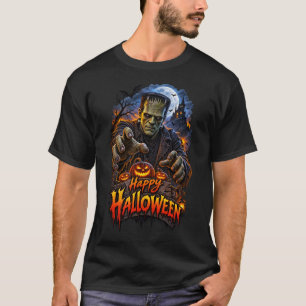 Camiseta Feliz Halloween Monstruo de Frankenstein