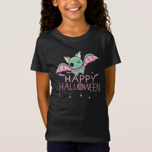 Camiseta Feliz Halloween Murciélago Bonito