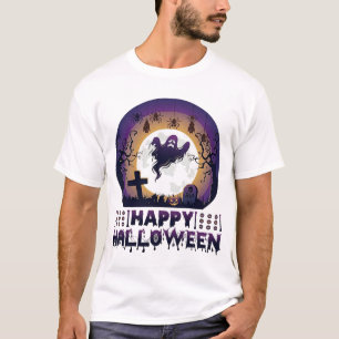 Camiseta Feliz Halloween Murciélagos Fantasmas Arañas_1