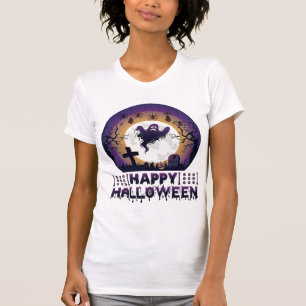 Camiseta Feliz Halloween Murciélagos Fantasmas Arañas_1