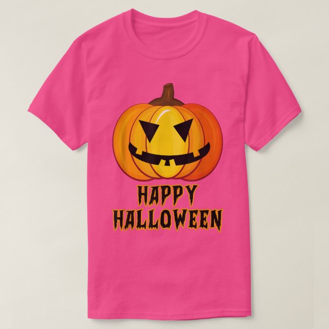 Camiseta Feliz Halloween Pumpkin Funny (Diseño del anverso)