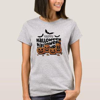 Camiseta Feliz Halloween Pumpkin Squad