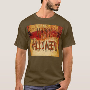 Camiseta Feliz Halloween Sangre manchada de los hombres de 