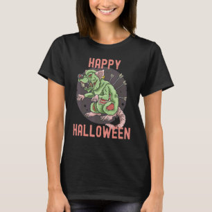 Camiseta Feliz Halloween Scary Horror Zombie Rat Costume