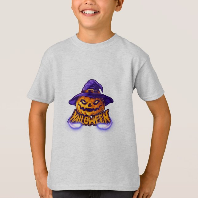 Camiseta Feliz Halloween Scary Jack O’ Lantern (Anverso)