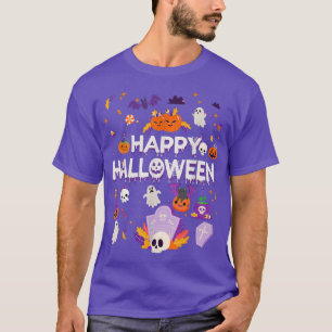 Camiseta Feliz Halloween Scary Retro Niños Boo Ghost Calaba