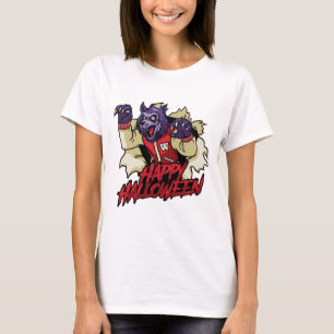 Camiseta Feliz Halloween Scary Werewolf