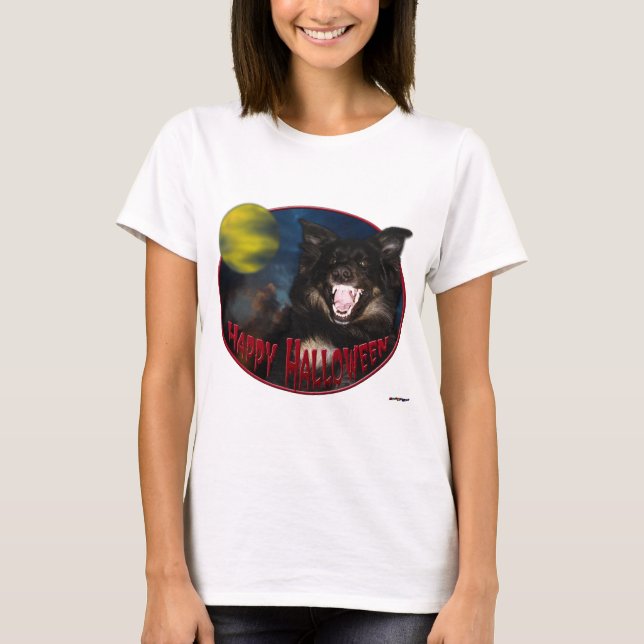 Camiseta Feliz Halloween Scary Wolf (Anverso)