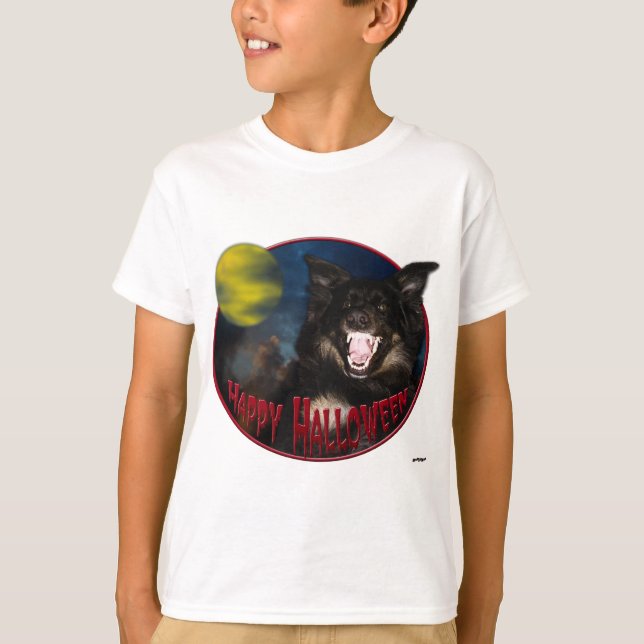 Camiseta Feliz Halloween Scary Wolf (Anverso)