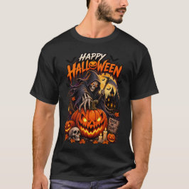 Camiseta Feliz Halloween Segador Siniestro