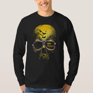 Camiseta Felíz Halloween Skull Skull Vintage Halloween Skul