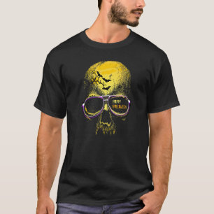 Camiseta Felíz Halloween Skull Skull Vintage Halloween Skul