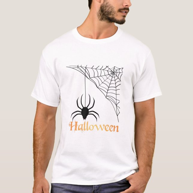 Camiseta Feliz Halloween Spider Web (Anverso)