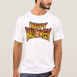 Camiseta Feliz Halloween Spookkin Pumpkin Diseño de texto
