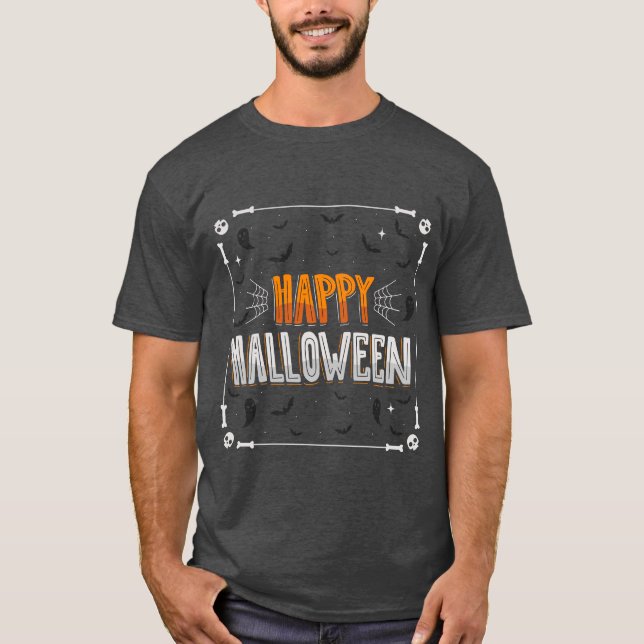 Camiseta Feliz Halloween Spookone Bones Design (Anverso)