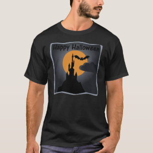 Camiseta Feliz Halloween Spooky Castle T-Shirt de los hombr