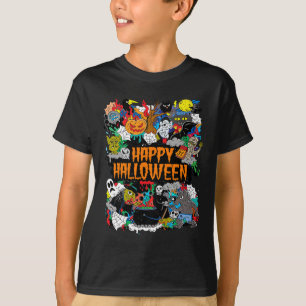 Camiseta Feliz Halloween Spooky Retro