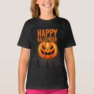 Camiseta Feliz Halloween SVG PNG PDF Calabaza Espeluznante