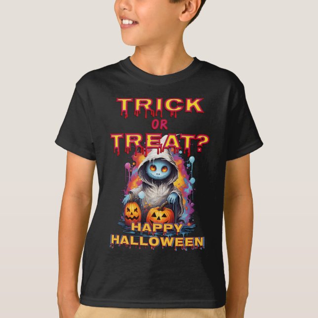 Camiseta Feliz Halloween - Trick or Treat Children's (Anverso)