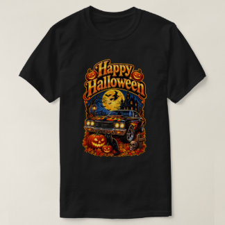 Camiseta Feliz Halloween Vintage Clásico Coche Musculoso US