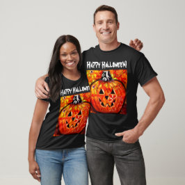 Camiseta Feliz Halloween Whimsical Jack-O-Lantern
