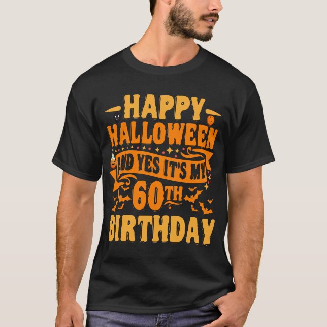 Camiseta Feliz Halloween y sí es mi regalo de cumpleaños nú (Anverso)