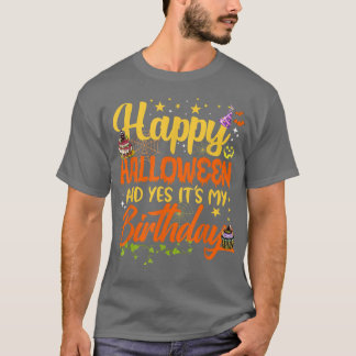 Camiseta Feliz Halloween y sí son mis hombres de cumpleaños
