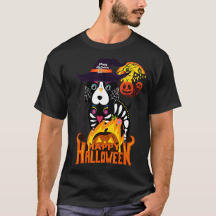 Camiseta Feliz Halloweenie Dachshund Mummy Doxie Trick de p