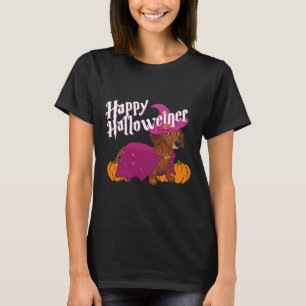 Camiseta Feliz Halloweenie Doxie Dachshund Perro Gorra de B