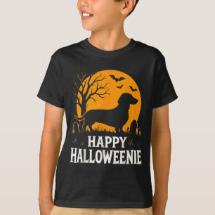 Camiseta Feliz Halloweenie Perrito Funny Dachshund Hallowee